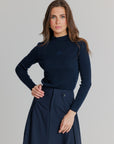 Emblem Navy Turtleneck