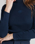 Emblem Navy Turtleneck