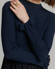 Two tone pointelle maxi Black