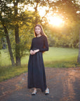 Black Pointelle maxi