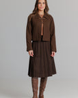 Pinstripe jacket brown
