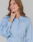 Sky Shirt Dress