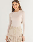Neutral Stitch Tee