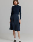 Pinstripe Skirt Navy