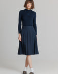 Pinstripe Skirt Navy