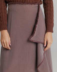 Herringbone Skirt Brown