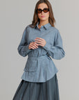 Pinstripe Blouse