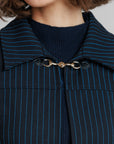 Pinstripe jacket, navy