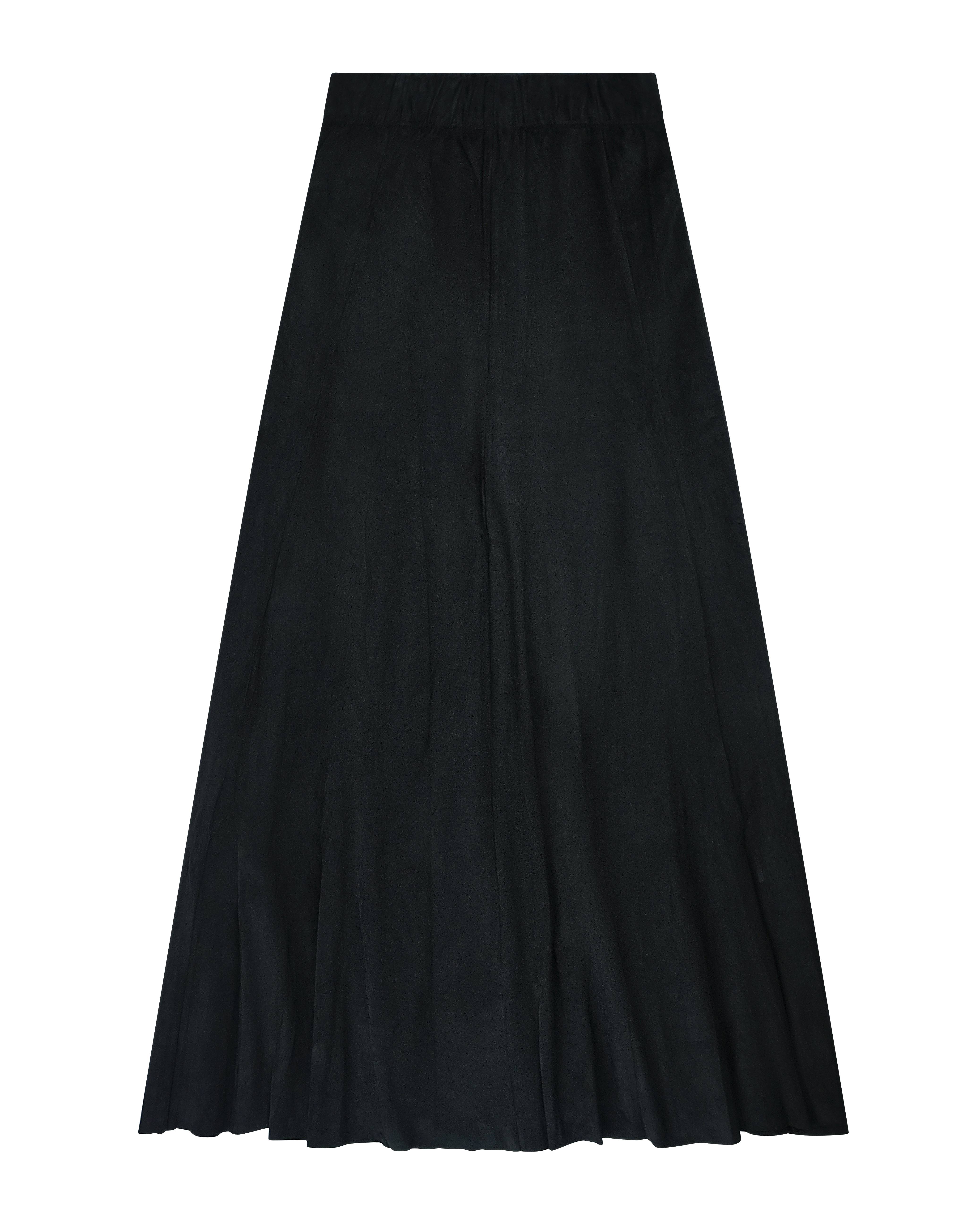 ORR★25SS★Original Lu Skirt Black Suede Panel Skirt – LOUP
