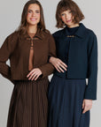 Pinstripe jacket brown