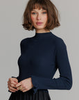 Two tone pointelle maxi Black