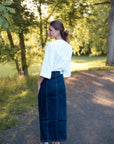 Blue Panel Denim Skirt
