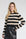 Black & Cream Striped Cardigan