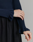 Two tone pointelle maxi Black