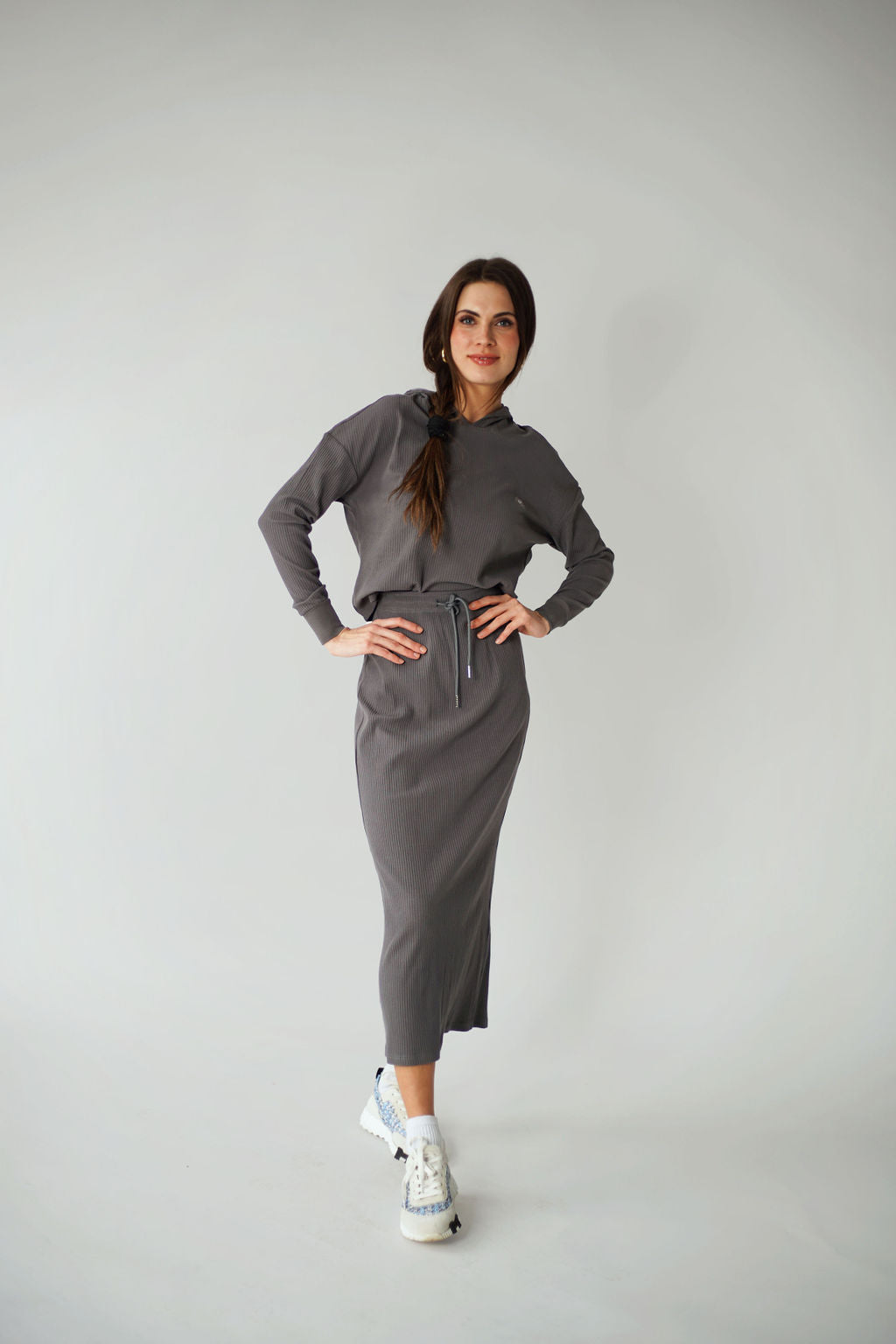 Grey Drawstring skirt – LOUP