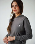 Grey Ribbed Hoodie