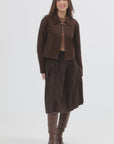 Pinstripe jacket brown