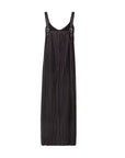 Pinstripe Slip Jumper Black