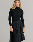 Emblem Black Turtleneck
