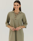 Cotton Charm Dress Sage Green