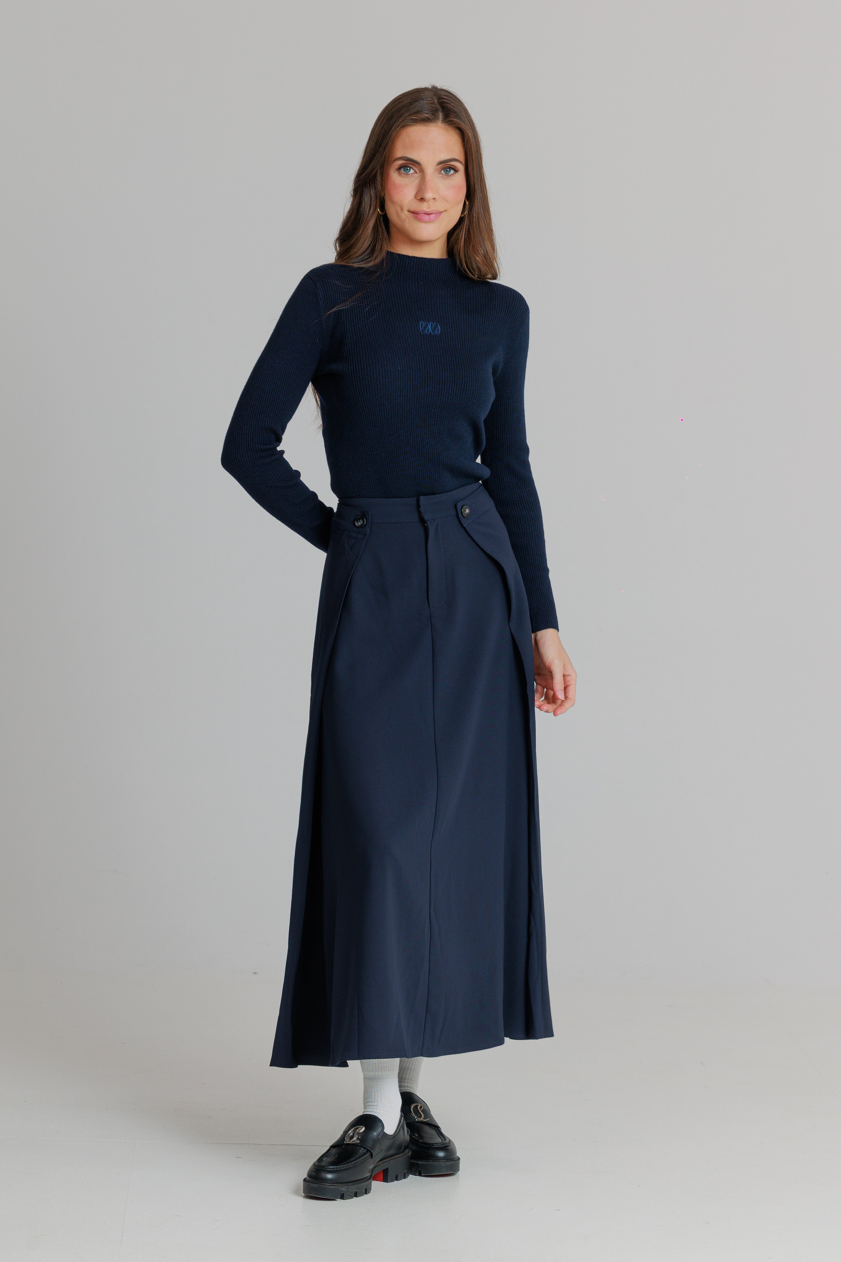 Emblem Navy Turtleneck