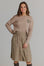 Patch cable knit sweater tan