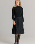 Emblem Black Turtleneck