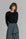 Cropped ribbed sweater black