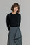 Cropped ribbed sweater black
