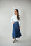 Stretch denim skirt blue