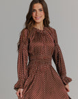 Polkadot Satin Smock dress