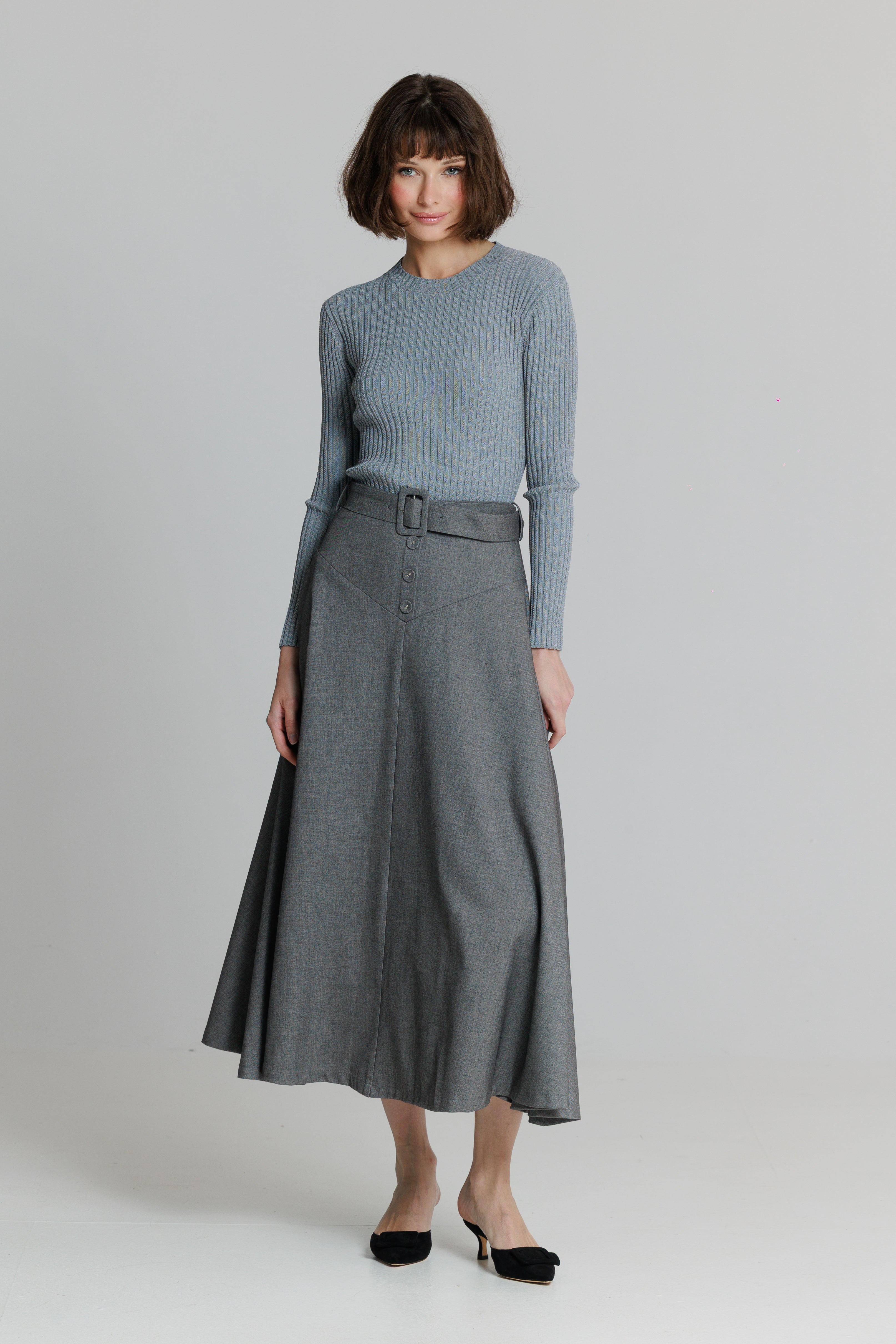 Fit and flare skirts gray – LOUP