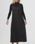 Pinstripe Slip Jumper Black